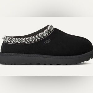 UGG Tasman Black Suede Slip-On Shoes